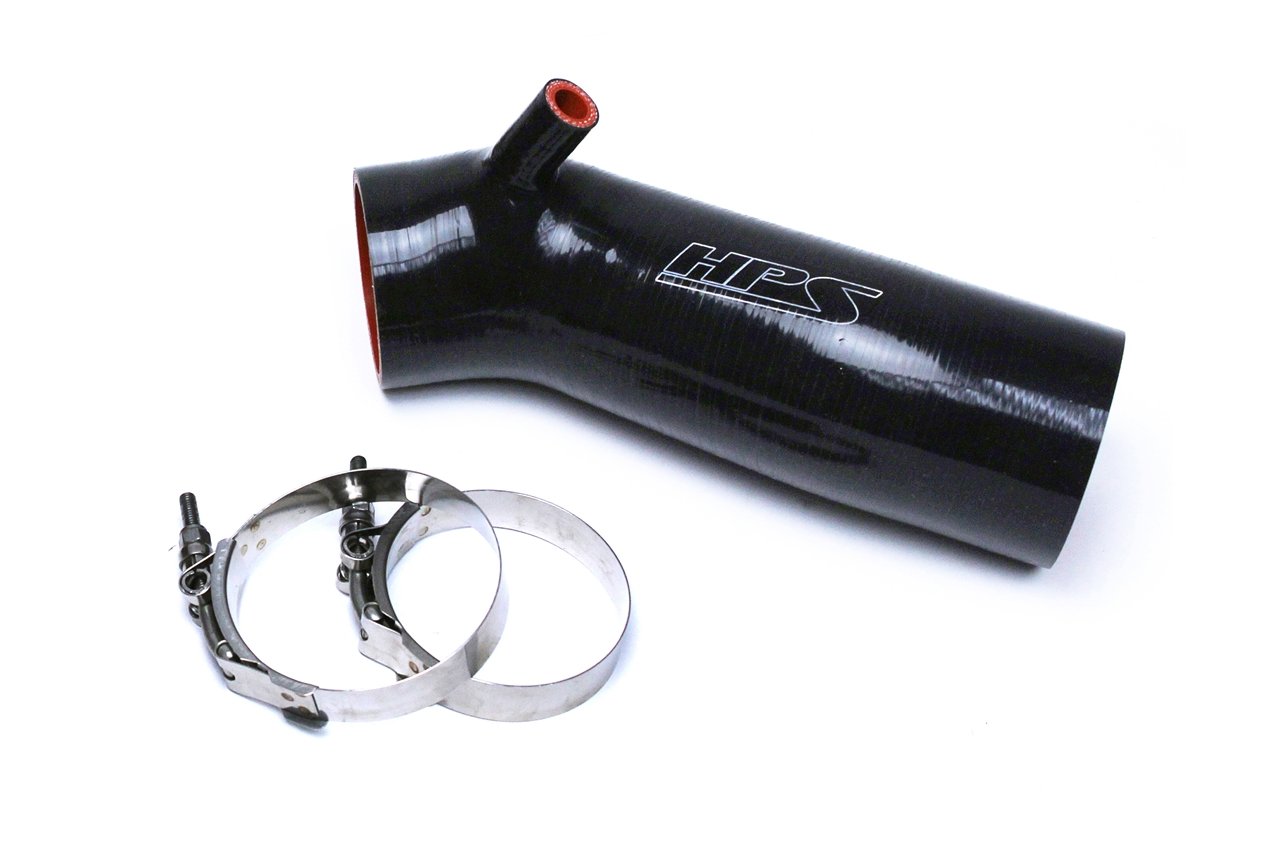 HPS Black Reinforced Silicone Post MAF Air Intake Hose Kit Honda 13-16 Accord 2.4L