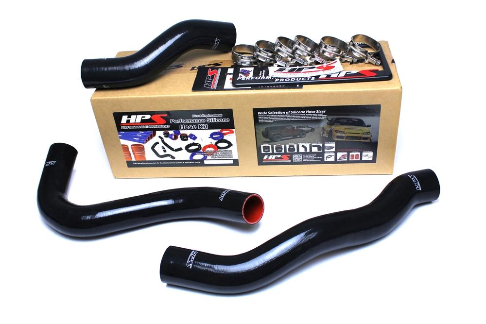 HPS Black Reinforced Silicone Radiator Hose Kit Coolant Ford 08-10 F350 Superduty Powerstroke 6.4L Diesel