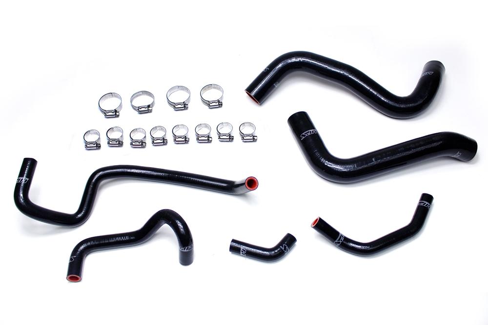 HPS Black Reinforced Silicone Radiator Hose + Heater Hose Kit Coolant Lexus 03-09 GX470 4.7L V8 Left Hand Drive