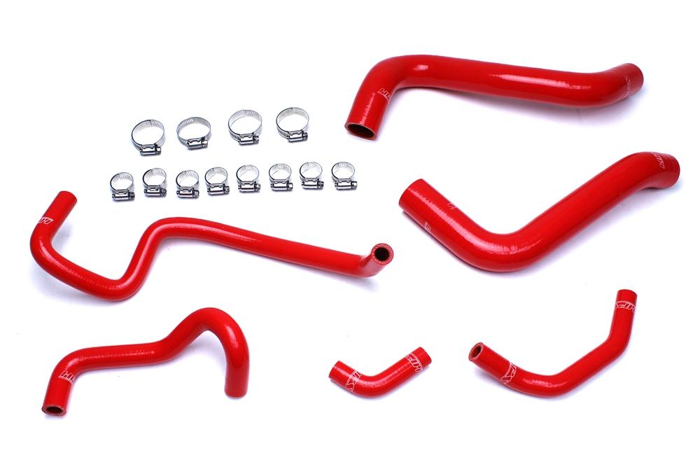 HPS Red Reinforced Silicone Radiator Hose + Heater Hose Kit Coolant Toyota 03-09 4Runner 4.7L V8 Left Hand Drive