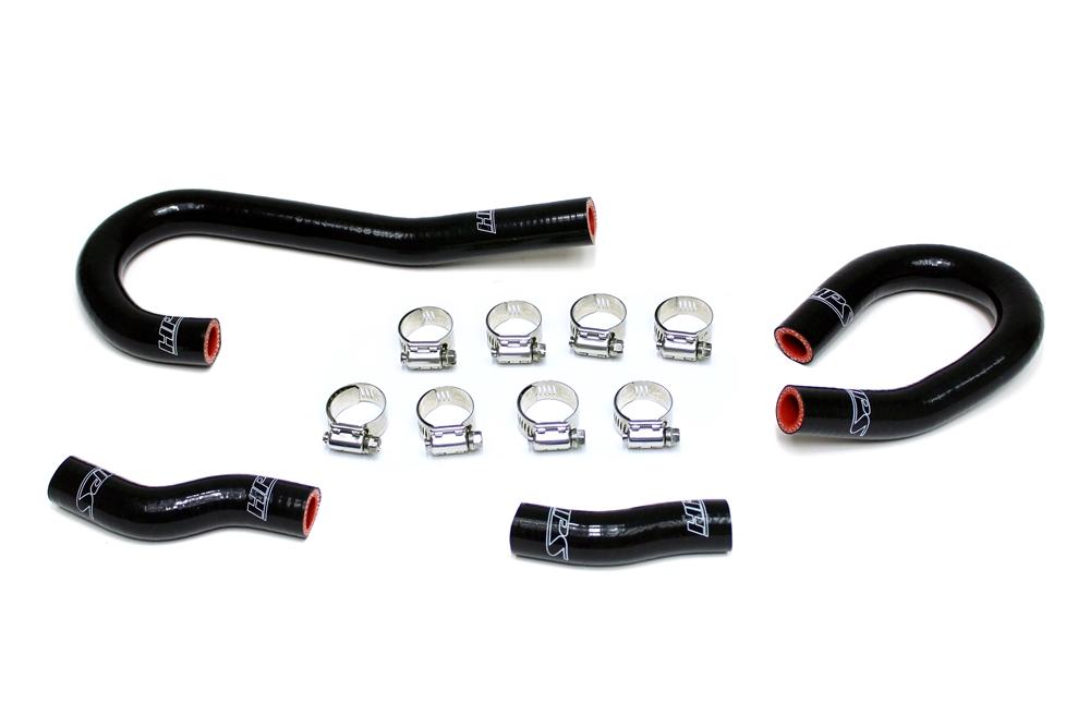 HPS Black Reinforced Silicone Heater Hose Kit Coolant Jeep 12-15 Grand Cherokee WK2 SRT8 6.4L