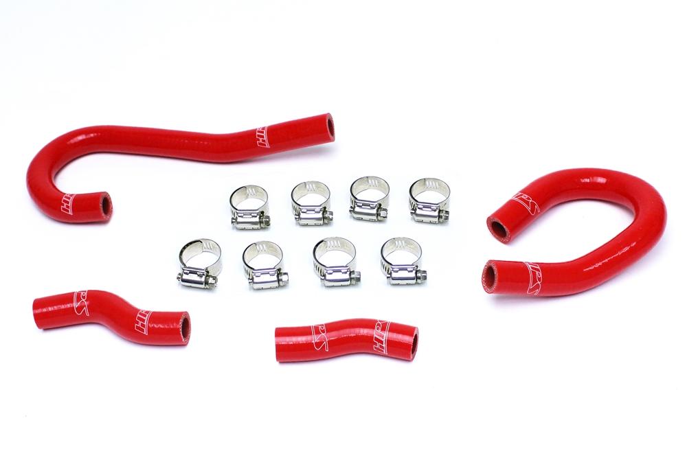 HPS Red Reinforced Silicone Heater Hose Kit Coolant Jeep 12-15 Grand Cherokee WK2 SRT8 6.4L