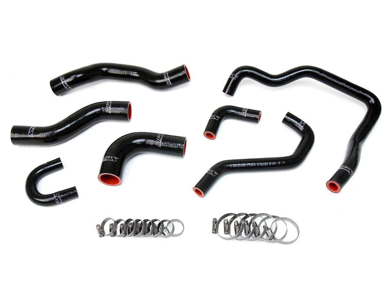 HPS Reinforced Black Silicone Radiator + Heater Hose Kit Coolant Toyota 89-95 Pickup 22RE Non Turbo EFI LHD