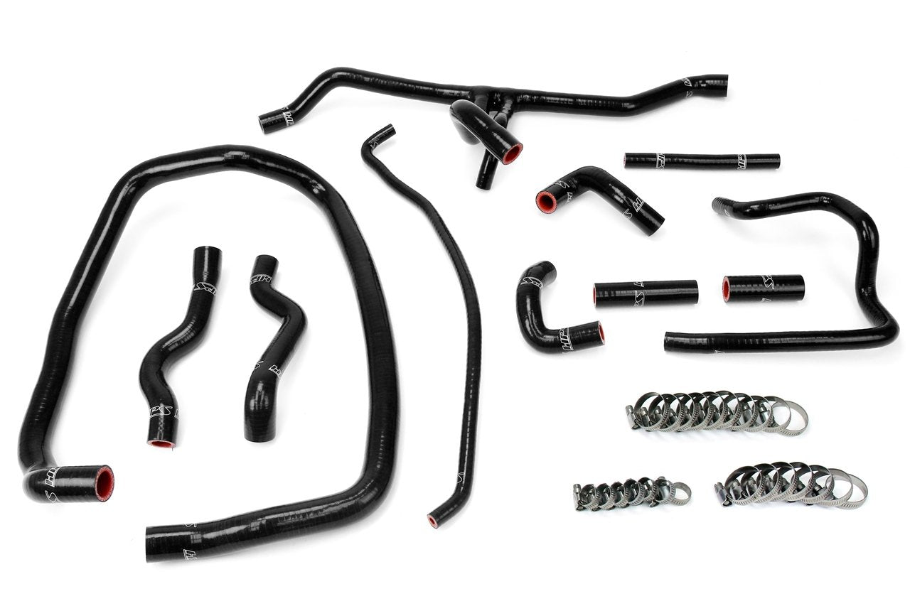 HPS Black Reinforced Silicone Heater Hose Kit Coolant BMW 96-99 E36 M3 Left Hand Drive