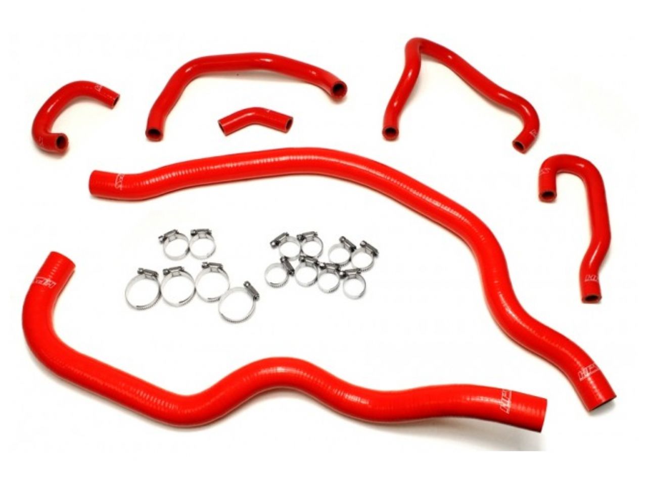 HPS Red Reinforced Silicone Radiator and Heater Hose Kit Coolant Honda 06-09 S2000