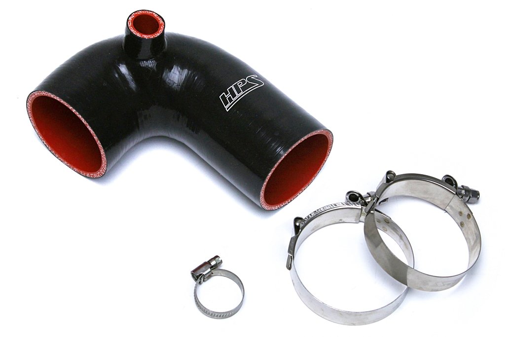 HPS Black Reinforced Silicone Post MAF Air Intake Hose Kit Mazda 06-08 MX-5 Miata NC1