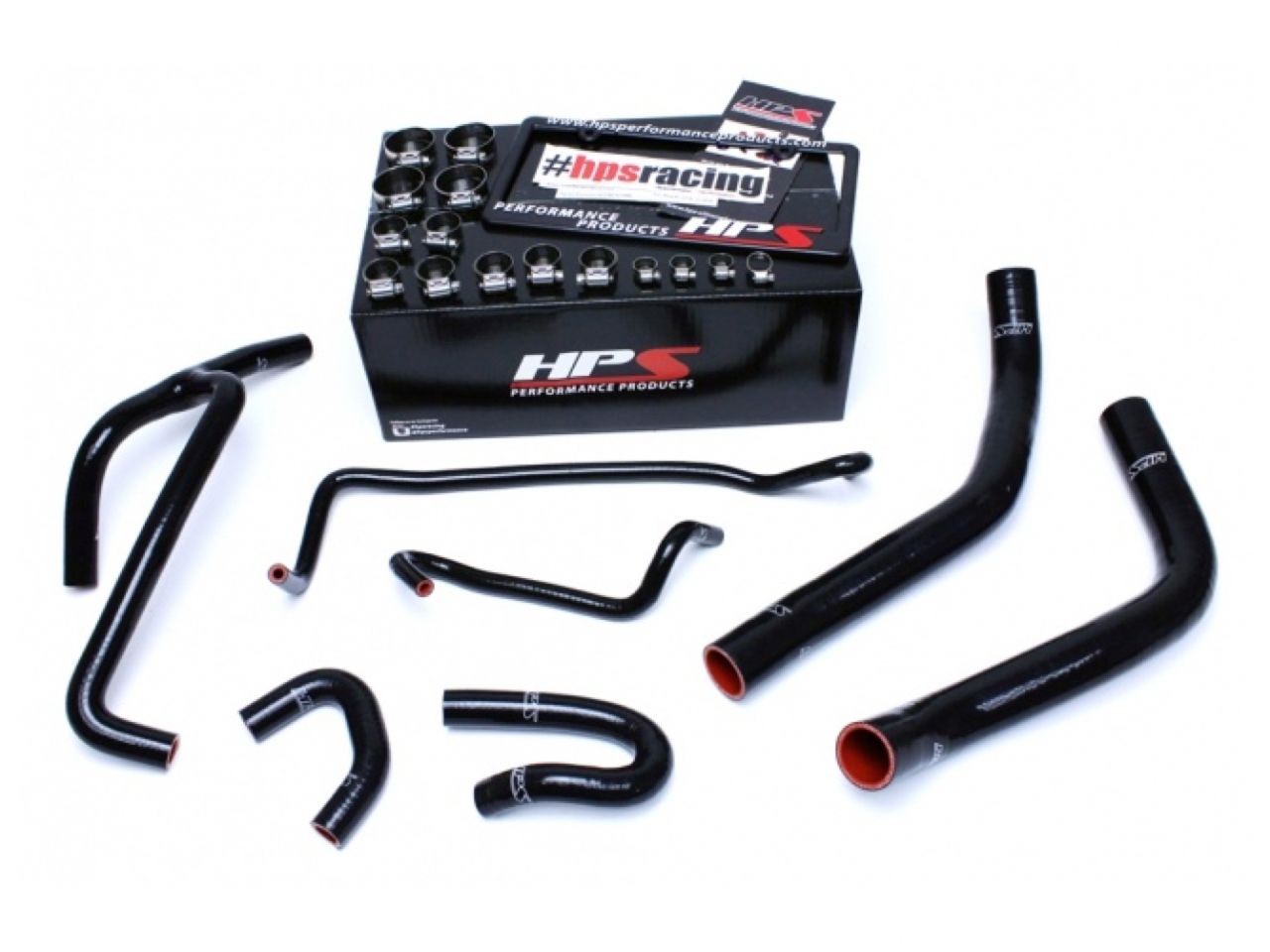 HPS Black Reinforced Silicone Radiator and Heater Hose Kit Coolant Ford 2015-2017 Mustang 3.7L V6