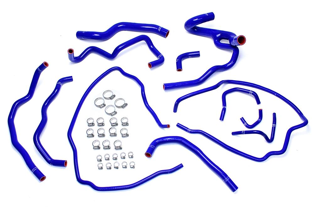 HPS Blue Reinforced Silicone Radiator + Heater Hose Kit Coolant Mazda 07-09 Mazdaspeed 3 2.3L Turbo