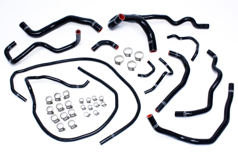 HPS Black Reinforced Silicone Radiator + Heater Hose Kit Coolant Mazda 10-13 Mazdaspeed 3 2.3L Turbo