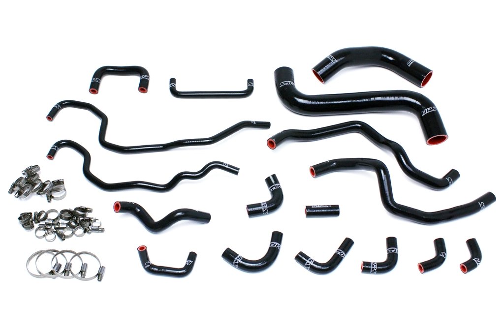 HPS Black Reinforced Silicone Radiator + Heater Hose Kit Subaru 15-16 WRX STI 2.5L Turbo