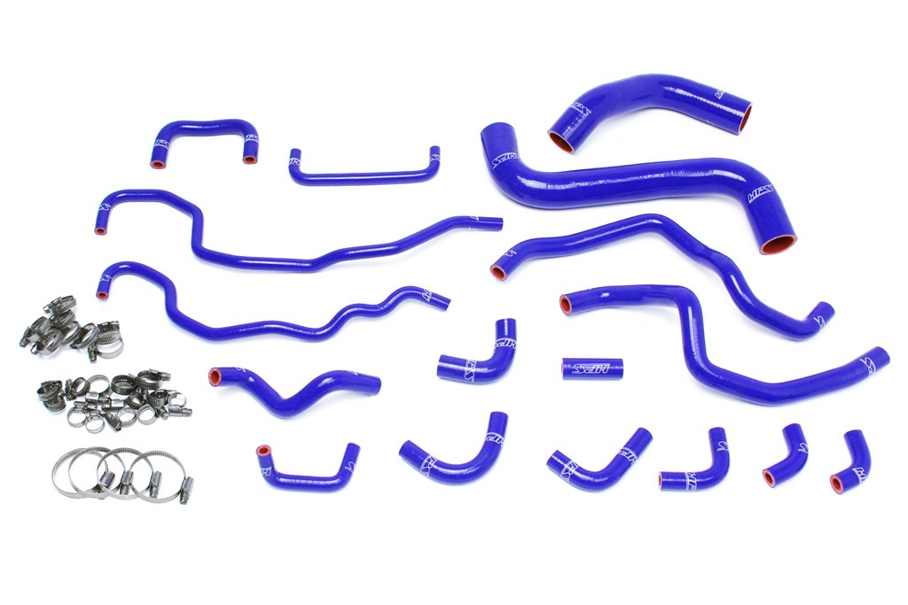 HPS Blue Reinforced Silicone Radiator + Heater Hose Kit Subaru 15-16 WRX STI 2.5L Turbo