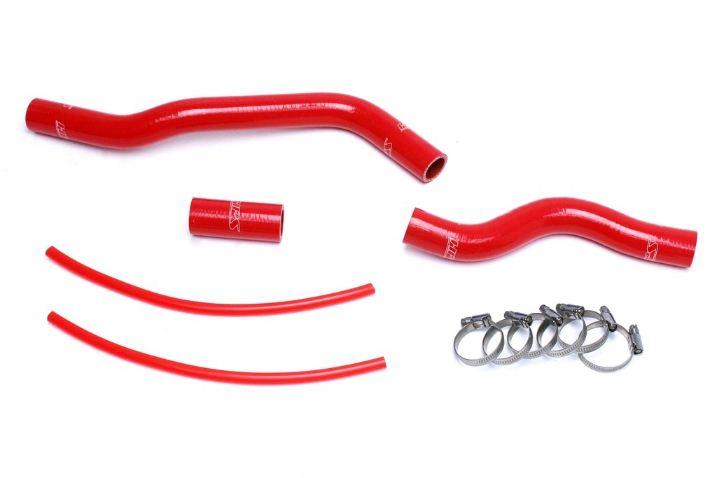 HPS Red Reinforced Silicone Radiator Hose Kit Coolant Honda 01-05 Civic 1.7L Manual Trans.