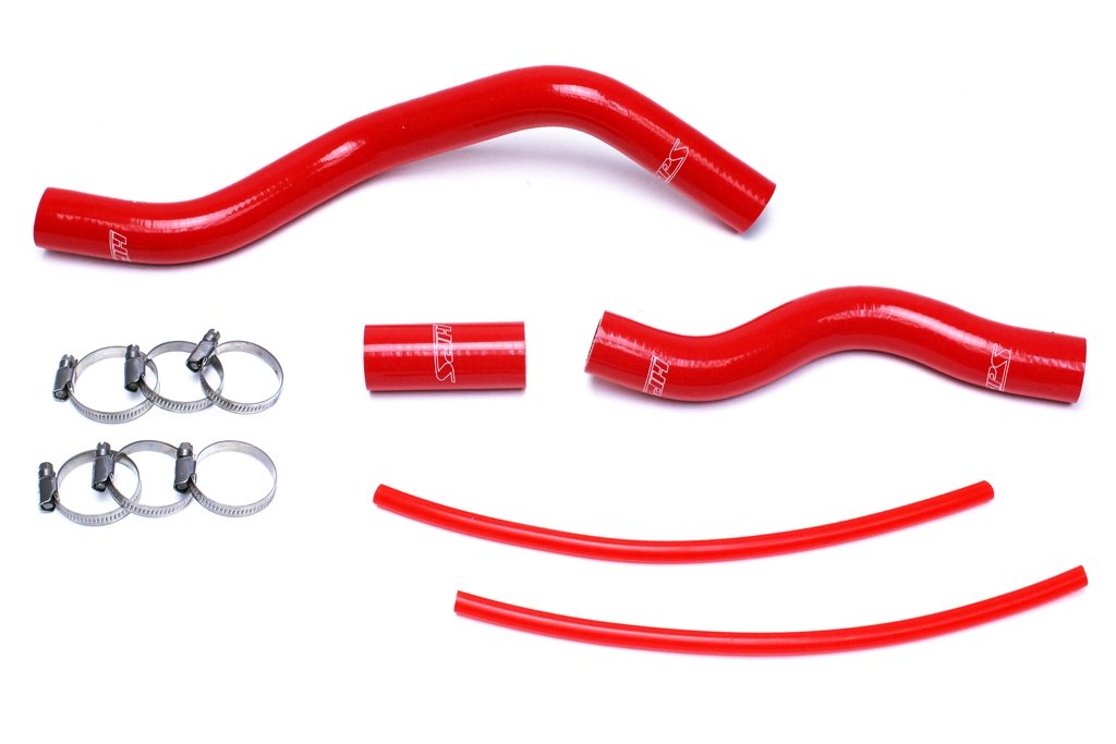 HPS Red Reinforced Silicone Radiator Hose Kit Coolant Honda 01-05 Civic 1.7L Automatic Trans.