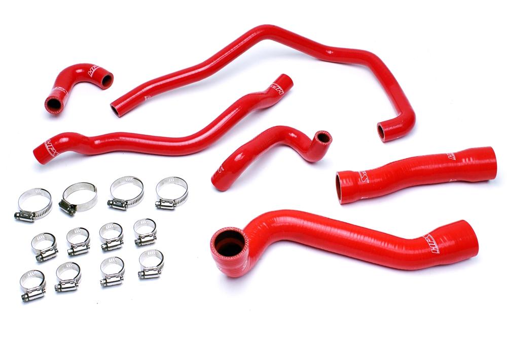 HPS Red Reinforced Silicone Radiator + Heater Hose Kit Coolant BMW 01-06 E46 M3 Left Hand Drive