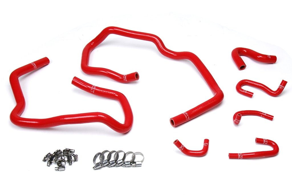 HPS Reinforced Red Silicone Heater Hose Kit Coolant Toyota 10-14 FJ Cruiser 4.0L V6