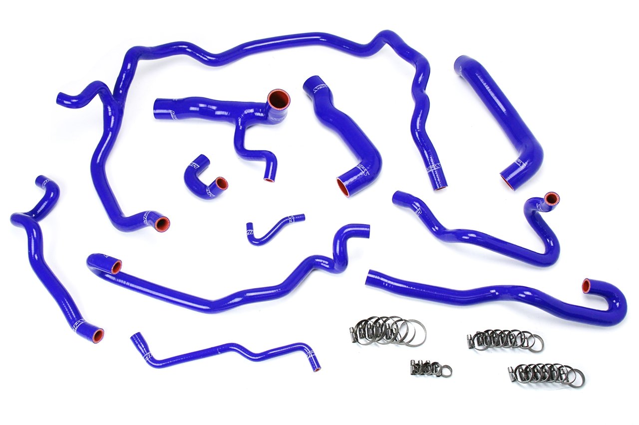 HPS Blue Reinforced Silicone Radiator + Heater Hose Kit Coolant BMW 04-05 530i E60 Left Hand Drive