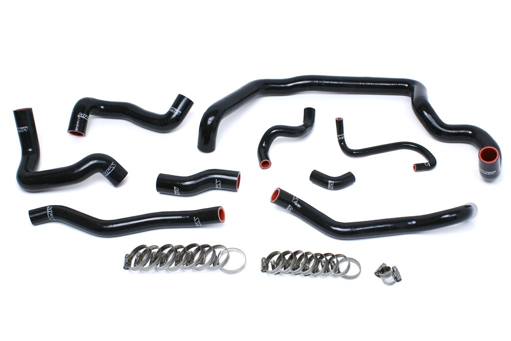 HPS Black Reinforced Silicone Radiator and Heater Hose Kit Coolant Mini 07-11 Cooper S R56 1.6L Turbo Manual Trans