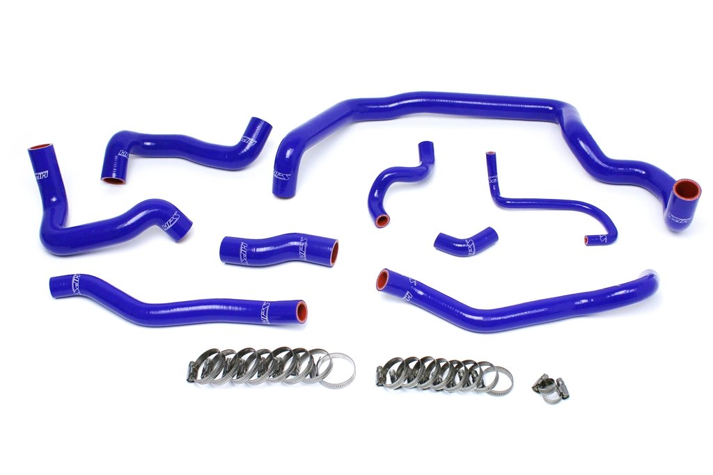 HPS Blue Reinforced Silicone Radiator and Heater Hose Kit Coolant Mini 07-11 Cooper S R56 1.6L Turbo Manual Trans