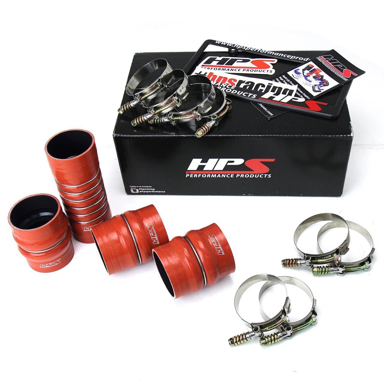 HPS High Temp Aramid Reinforced Silicone Intercooler Hose Boots Kit Dodge 2003-2007 Ram Pickup 5.9L Cummins Diesel