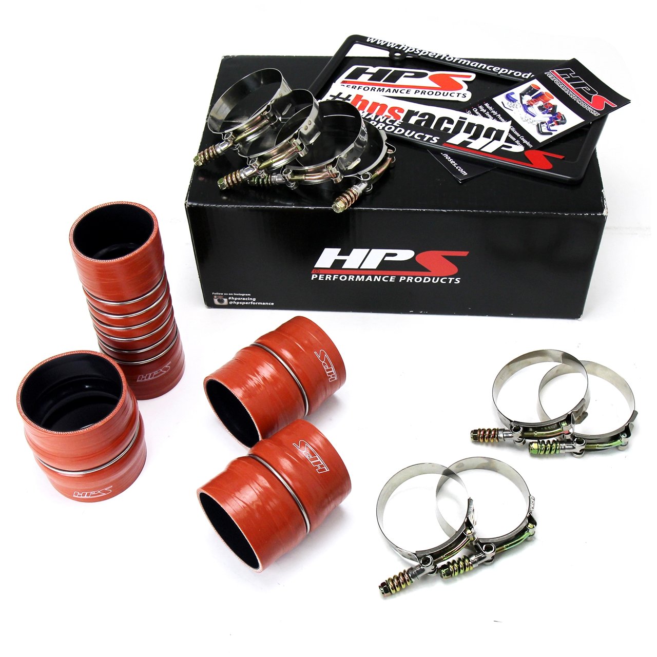 HPS High Temp Aramid Reinforced Silicone Intercooler Hose Boots Kit Dodge 2007-2009 Ram 2500/3500 Pickup 6.7L Cummins Diesel