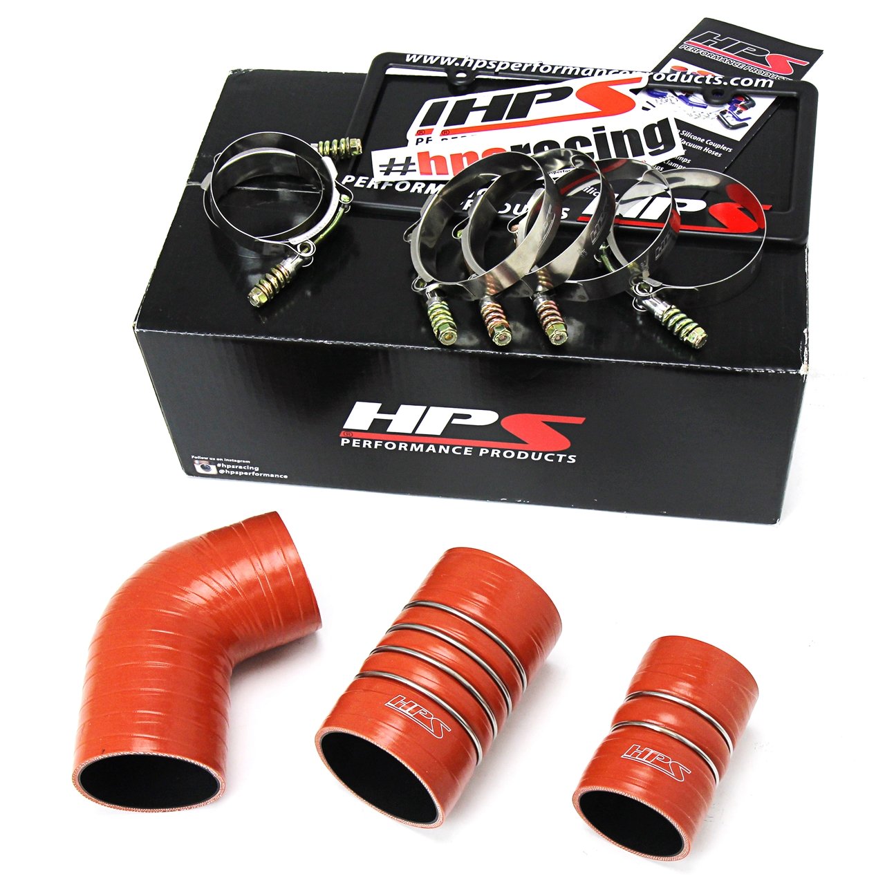 HPS High Temp Aramid Reinforced Silicone Intercooler Hose Boots Kit Chevy 2006-2010 Silverado 2500 6.6L Duramax Diesel