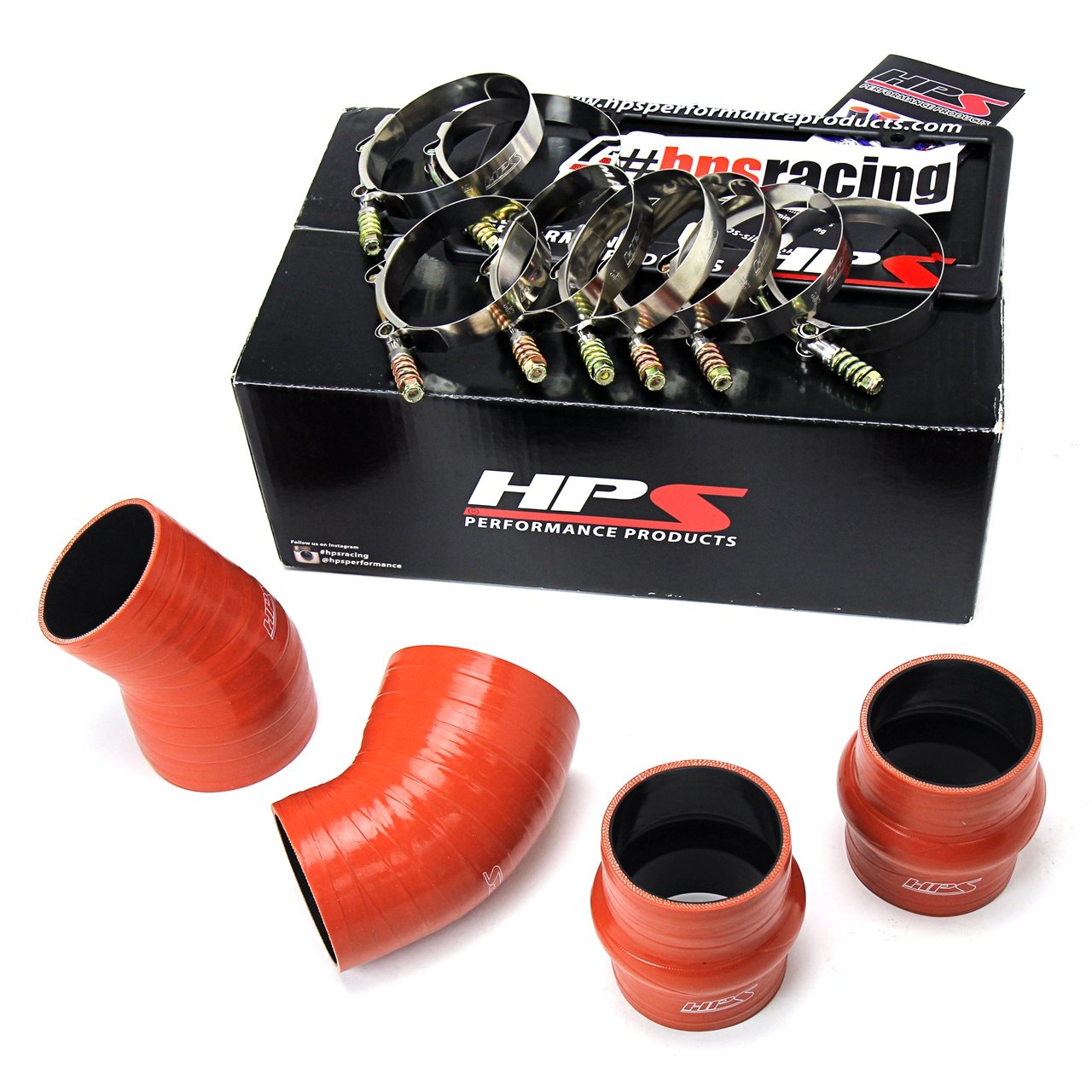 HPS High Temp Aramid Reinforced Silicone Intercooler Hose Boots Kit Dodge 1994-2002 Ram Pickup 5.9L Cummins Diesel