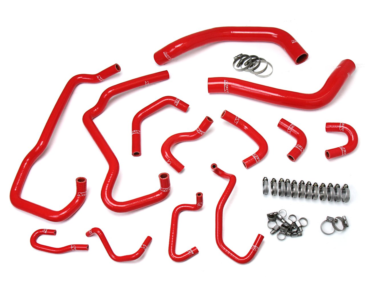 HPS Red Reinforced Silicone Radiator + Heater Hose Kit Toyota 16-17 Tacoma 3.5L V6