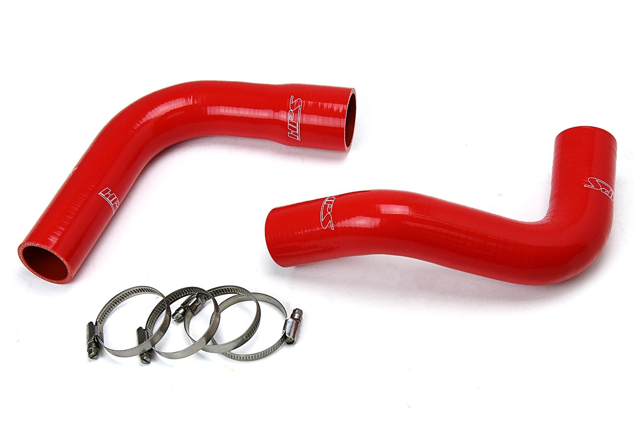 HPS Red Reinforced Silicone Radiator Hose Kit Coolant Jeep 76-86 CJ7 4.2L