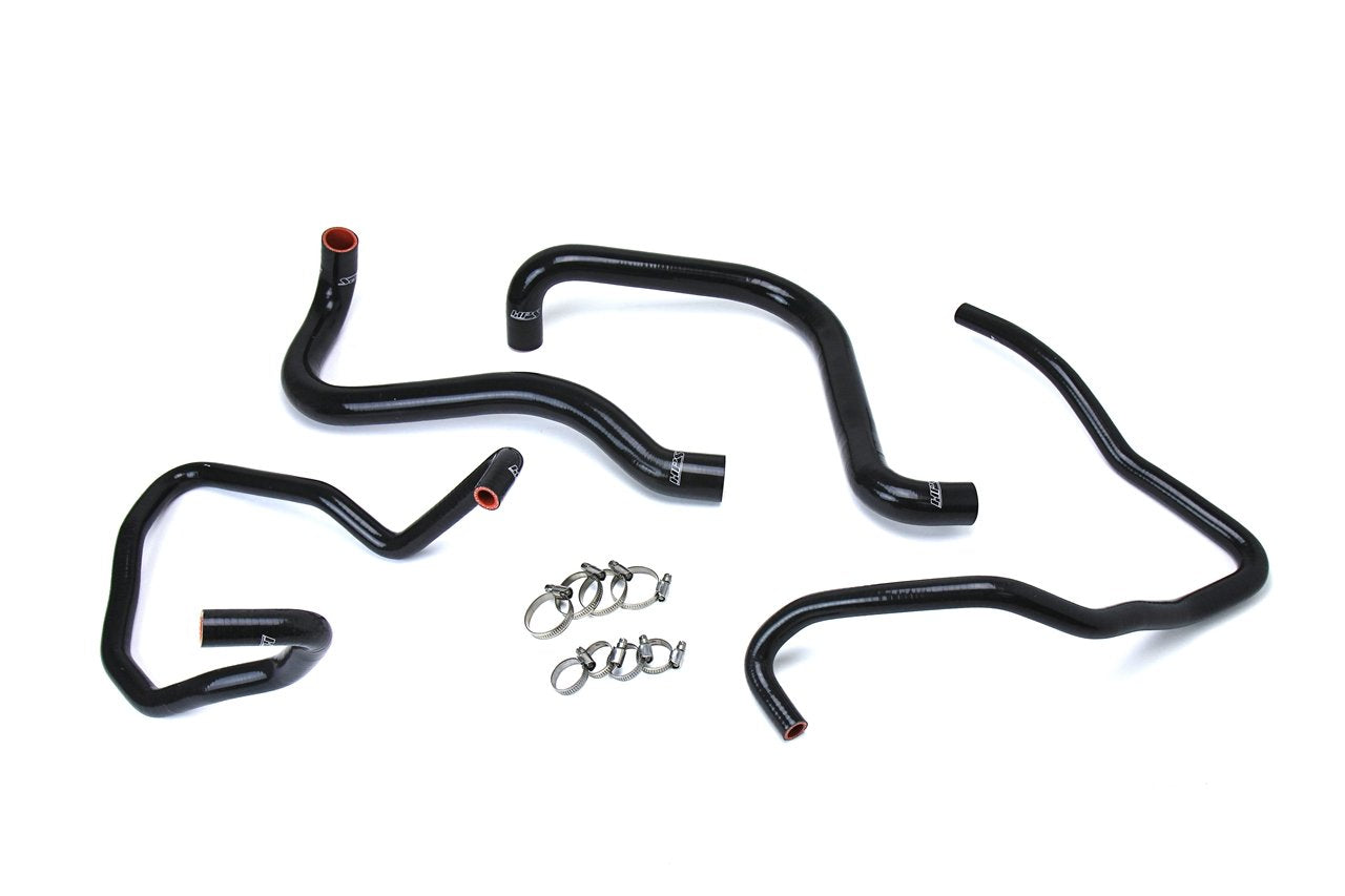 HPS Black Reinforced Silicone Radiator + Heater Hose Kit Jeep 03-06 Wrangler TJ SE 2.4L 4Cyl Left Hand Drive