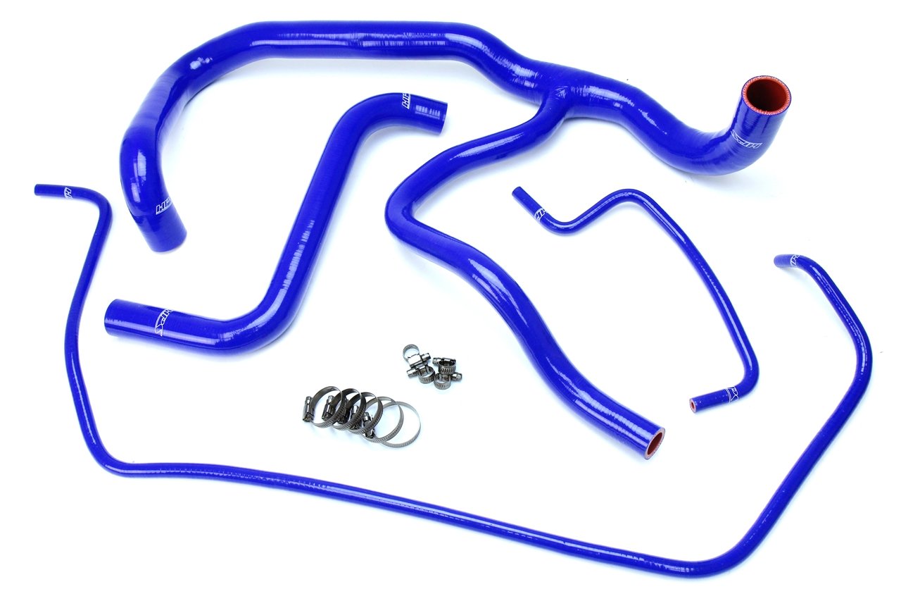 HPS Blue Reinforced Silicone Radiator Hose Kit Coolant GMC 14-17 Sierra V6 4.3L