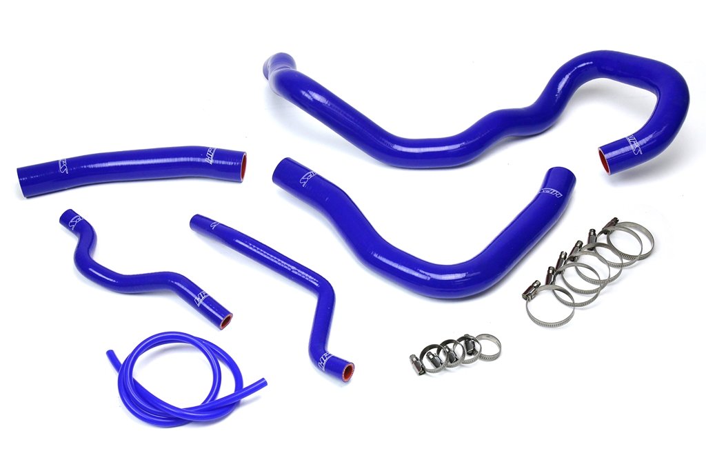 HPS Blue Reinforced Silicone Radiator + Heater Hose Kit Mitsubishi 08-17 Lancer 2.0L 2.4L DE ES GTS