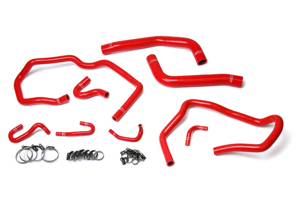 HPS Reinforced Red Silicone Radiator + Heater Hose Kit Coolant Toyota 10-14 FJ Cruiser 4.0L V6