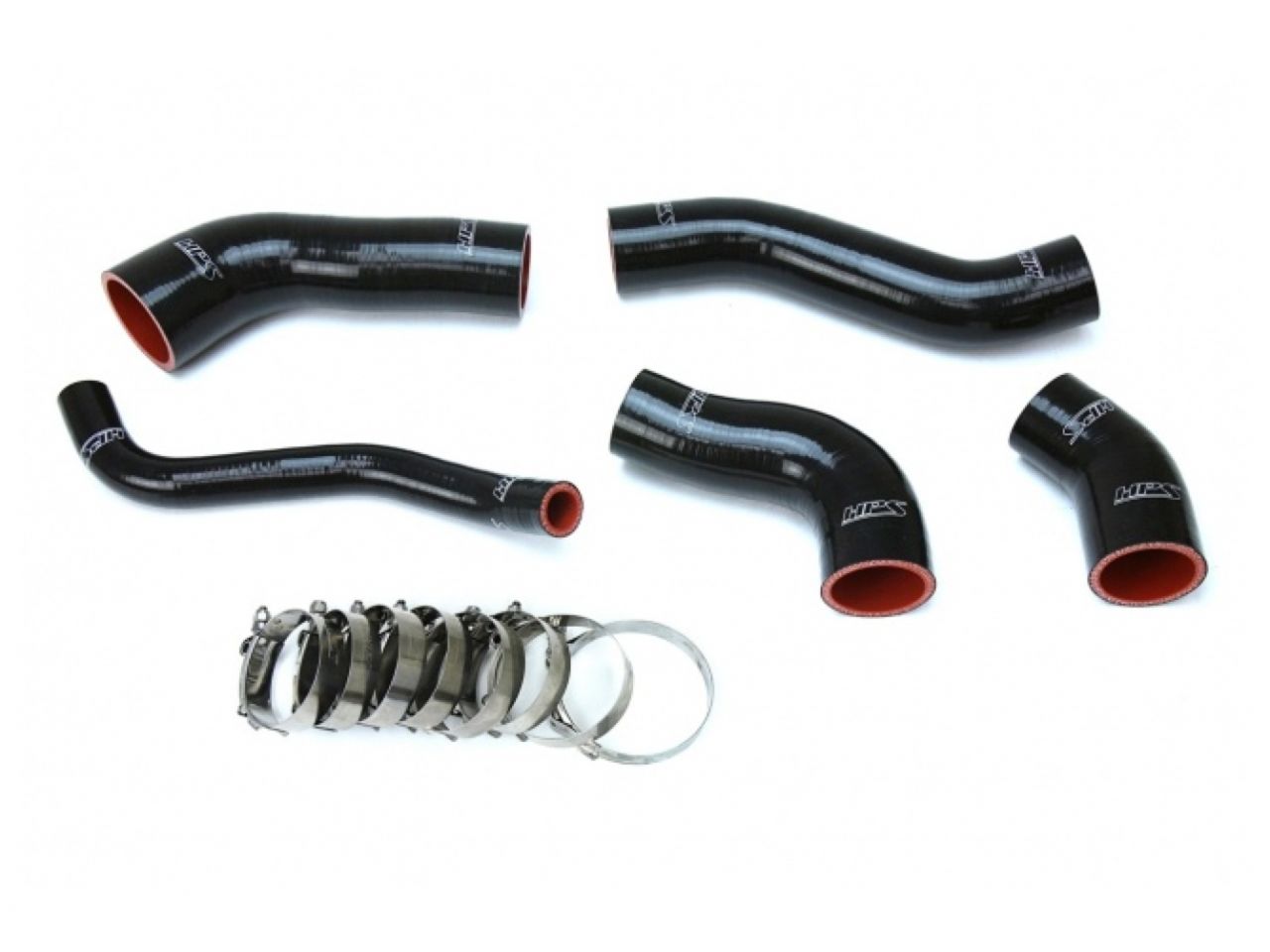 HPS Black Reinforced Silicone Intercooler Hose Kit Hyundai 13-17 Veloster 1.6L Turbo