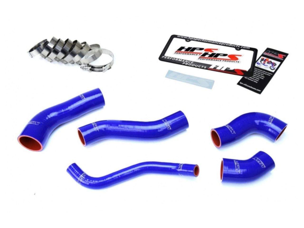 HPS Blue Reinforced Silicone Intercooler Hose Kit Hyundai 13-17 Veloster 1.6L Turbo