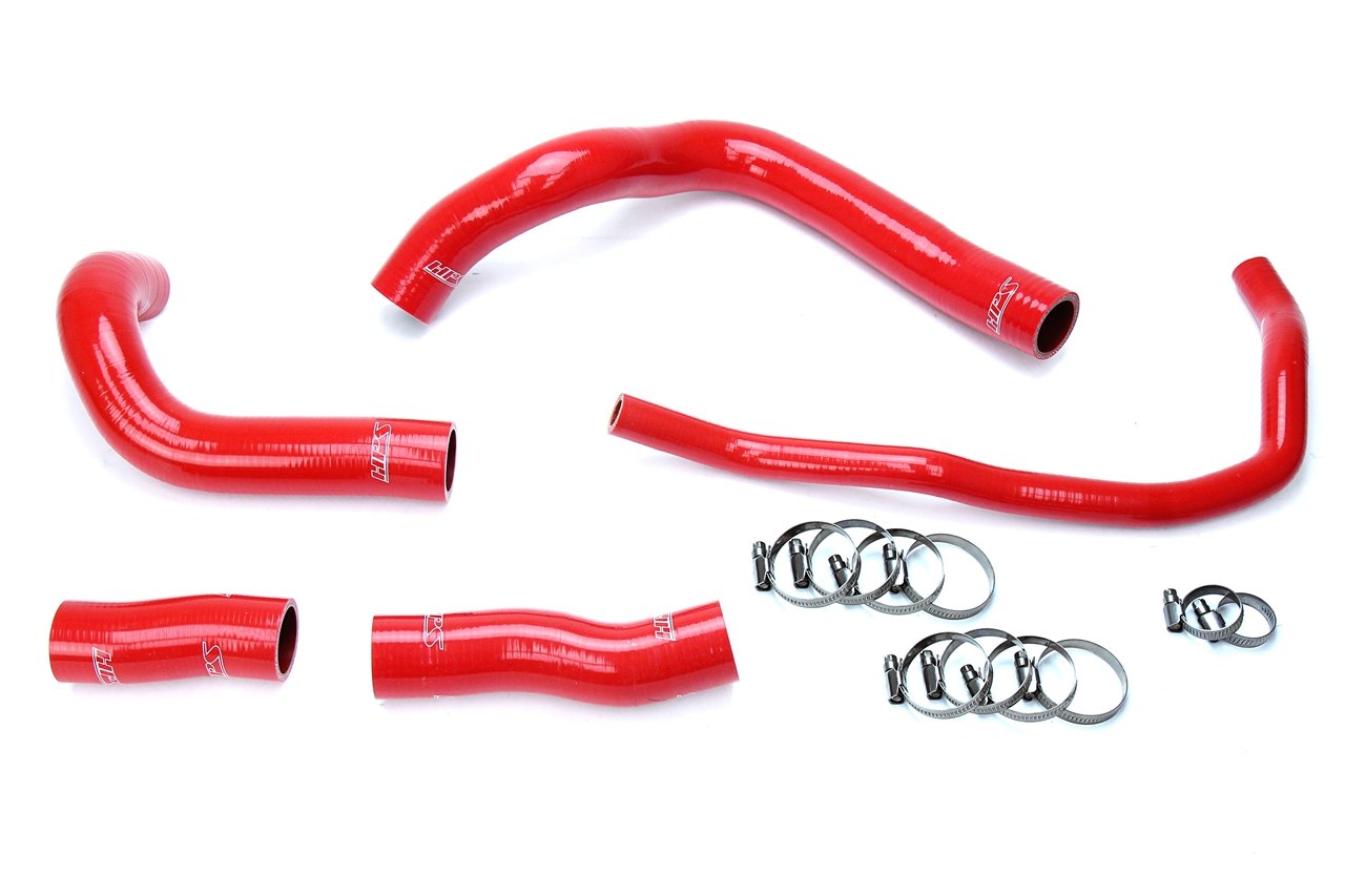 HPS Red Reinforced Silicone Radiator Hose Kit Coolant Lexus 16-17 RC200t 2.0L Turbo