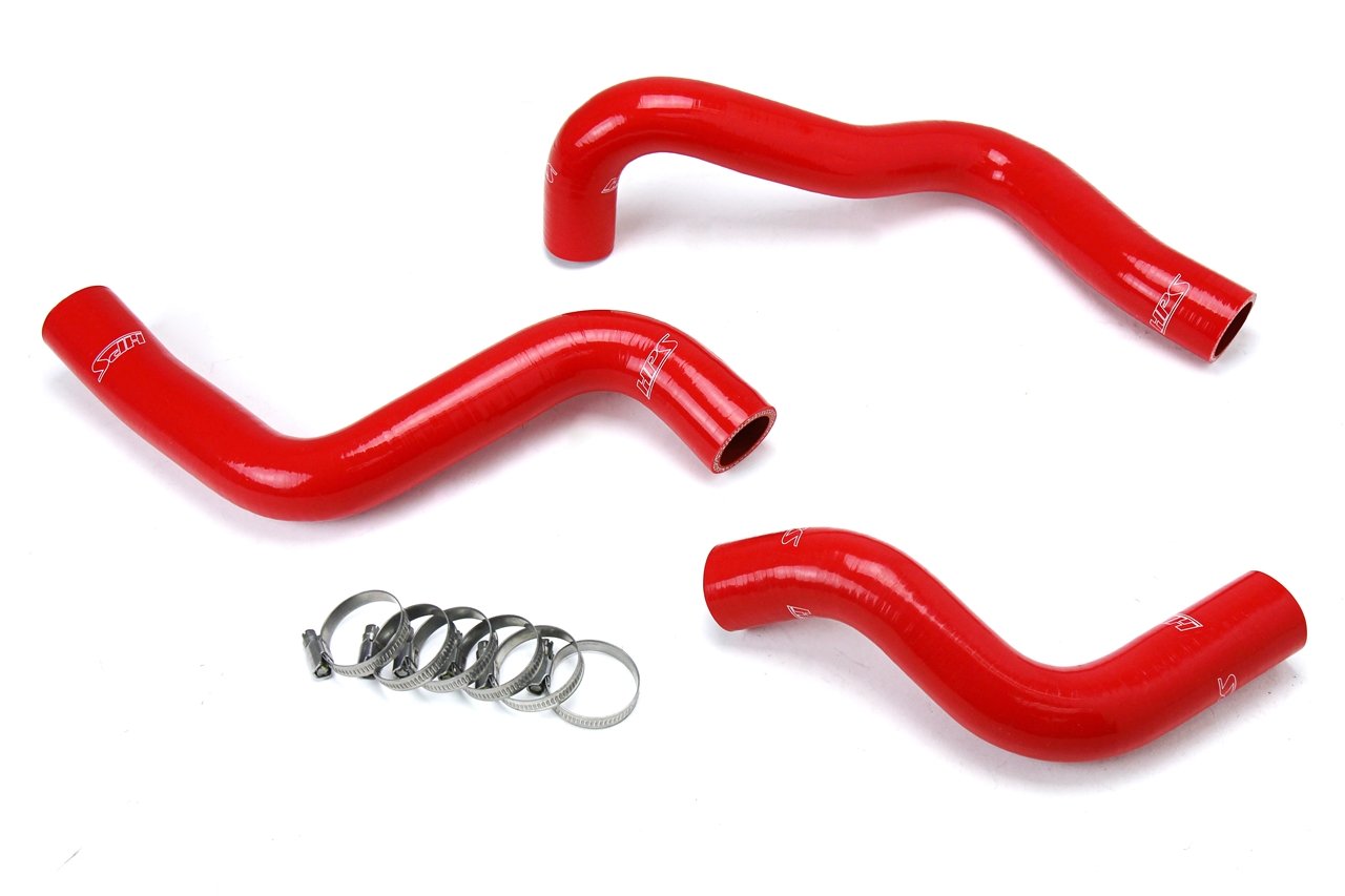 HPS Red Reinforced Silicone Radiator Hose Kit (3pcs Set) Coolant Mazda 04-11 RX8