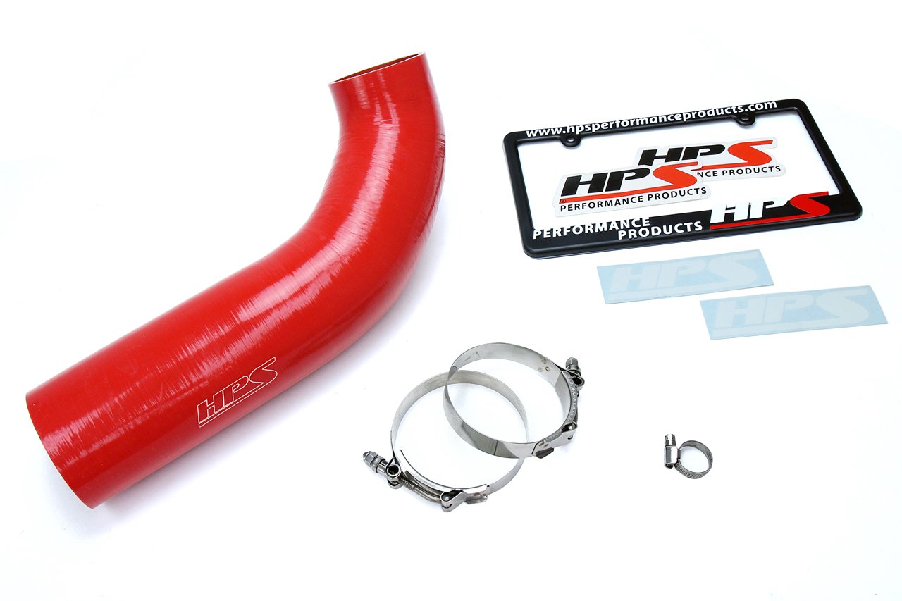 HPS Red Reinforced Silicone Post MAF Air Intake Hose Kit Jeep 12-17 Wrangler JK & Unlimited 3.6L V6