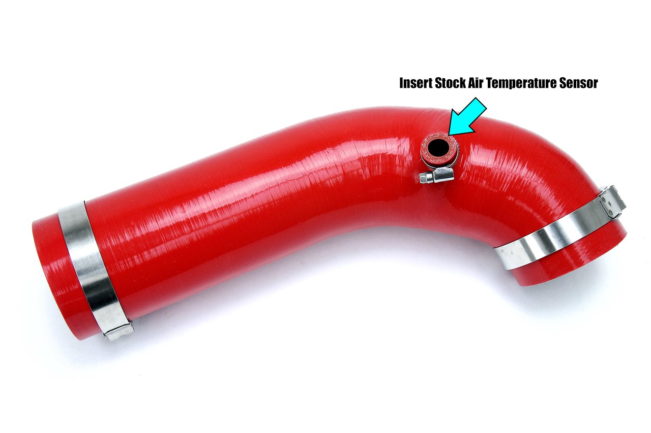 HPS Red Reinforced Silicone Post MAF Air Intake Hose Kit Jeep 12-17 Wrangler JK & Unlimited 3.6L V6