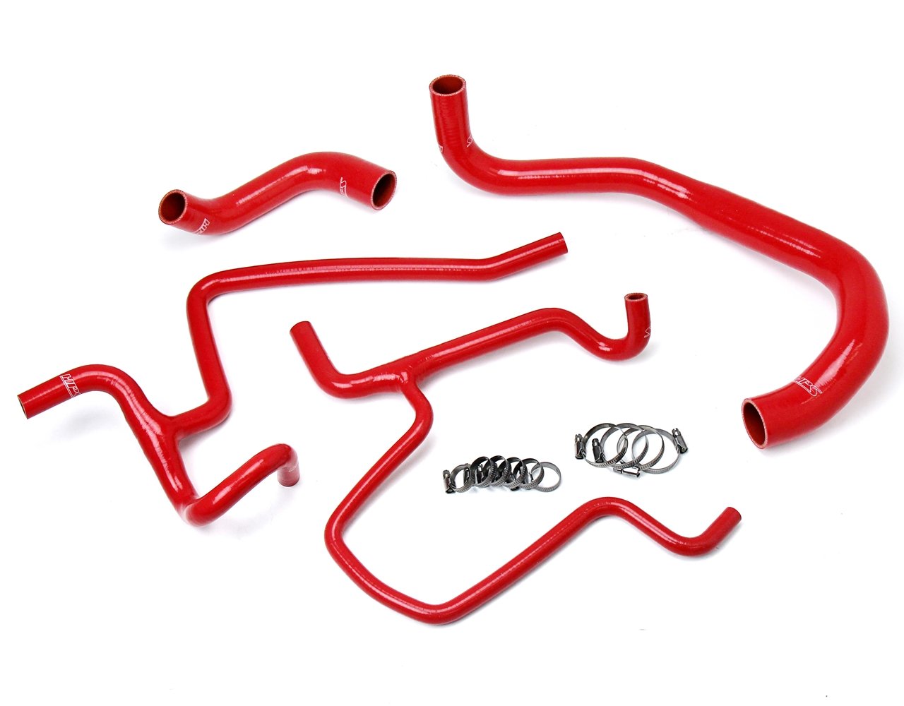 HPS Red Reinforced Silicone Radiator + Heater Hose Kit Coolant Chrysler 11-18 300 5.7L V8