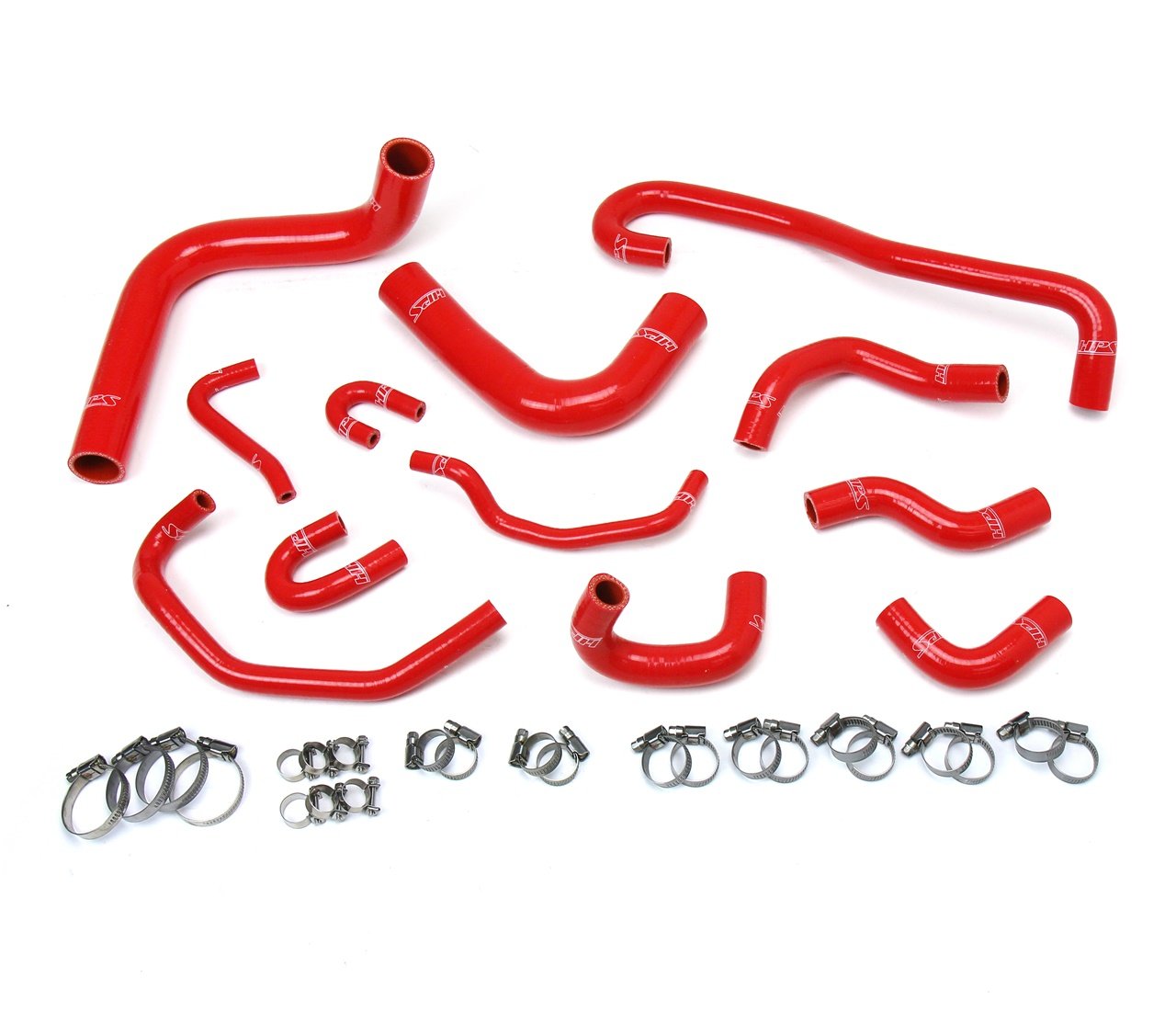 HPS Reinforced Red Silicone Radiator + Heater Hose Kit Coolant Toyota 89-92 Pickup 3.0L V6 Left Hand Drive