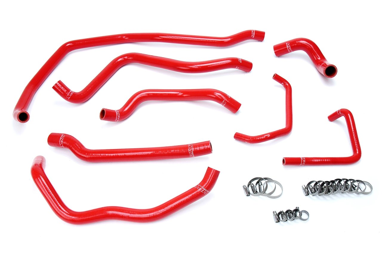 HPS Red Reinforced Silicone Radiator Hose Kit Coolant Polaris 14-18 RZR XP 1000