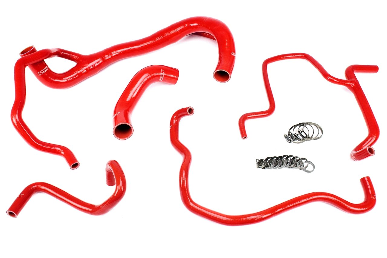 HPS Red Reinforced Silicone Radiator + Heater Hose Kit Coolant Dodge 15-18 Challenger SRT 392 6.4L V8