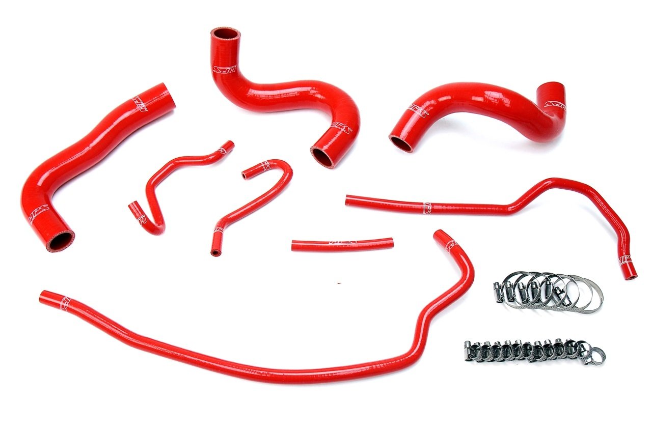 HPS Red Reinforced Silicone Radiator Hose Kit Coolant Toyota 09-13 Corolla 1.8L