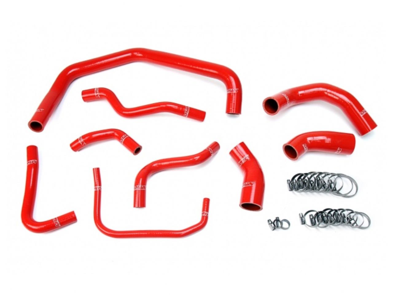 HPS Red Reinforced Silicone Radiator Hose Kit For Ford 03-04 Mustang SVT