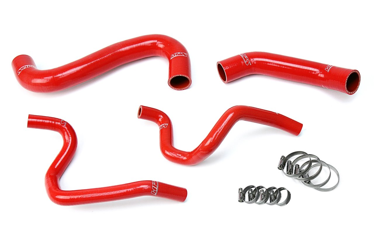 HPS Red Reinforced Silicone Radiator + Heater Hose Kit Subaru 2002 Impreza 2.5L Non Turbo Left Hand Drive