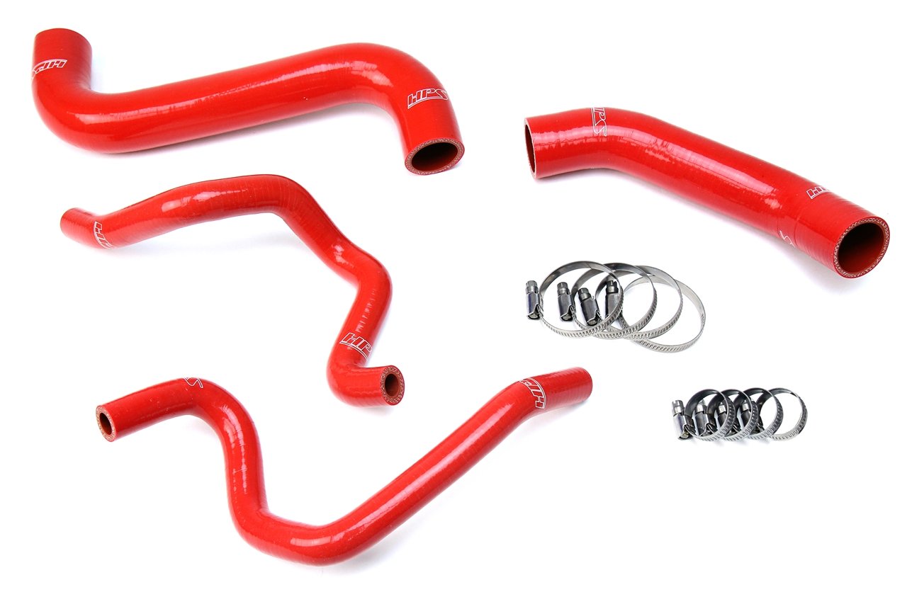 HPS Red Reinforced Silicone Radiator + Heater Hose Kit Subaru 2003 Impreza 2.5L Non Turbo Left Hand Drive