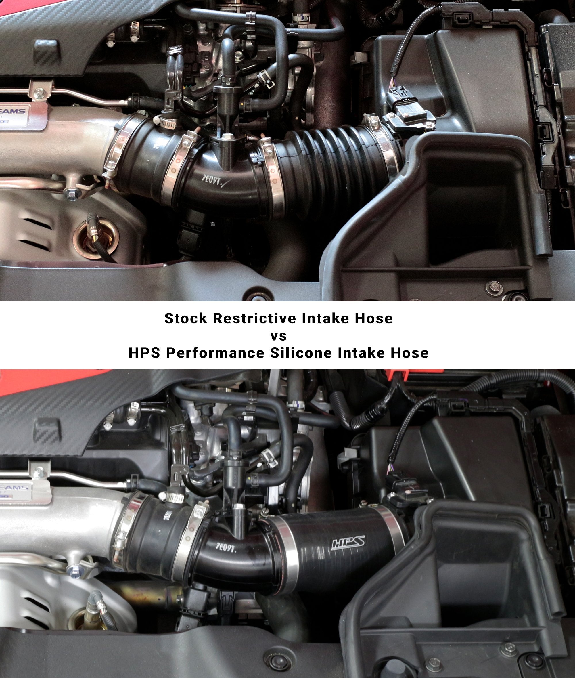 HPS Silicone Post MAF Air Intake Hose Kit Honda 17-19 Civic Type R 2.0L Turbo, 57-1765