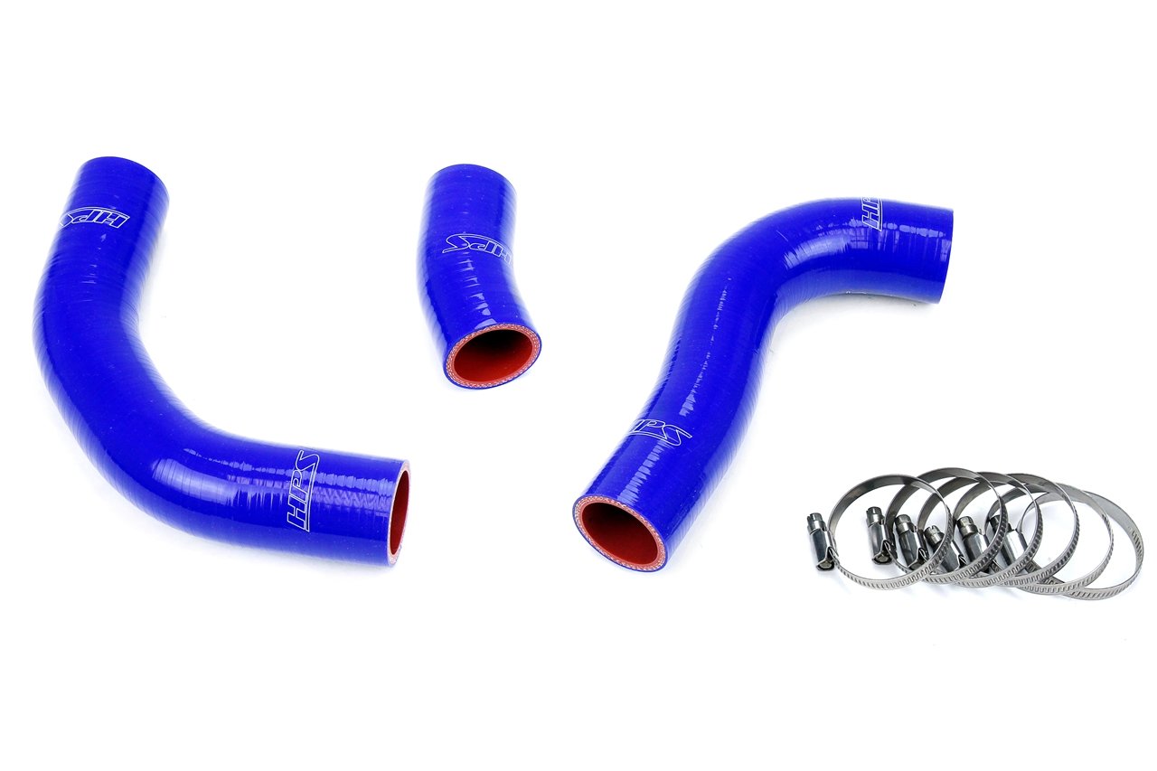 HPS Reinforced Blue Silicone Radiator Hose Kit Coolant Toyota 88-90 Land Cruiser FJ62 4.0L I6