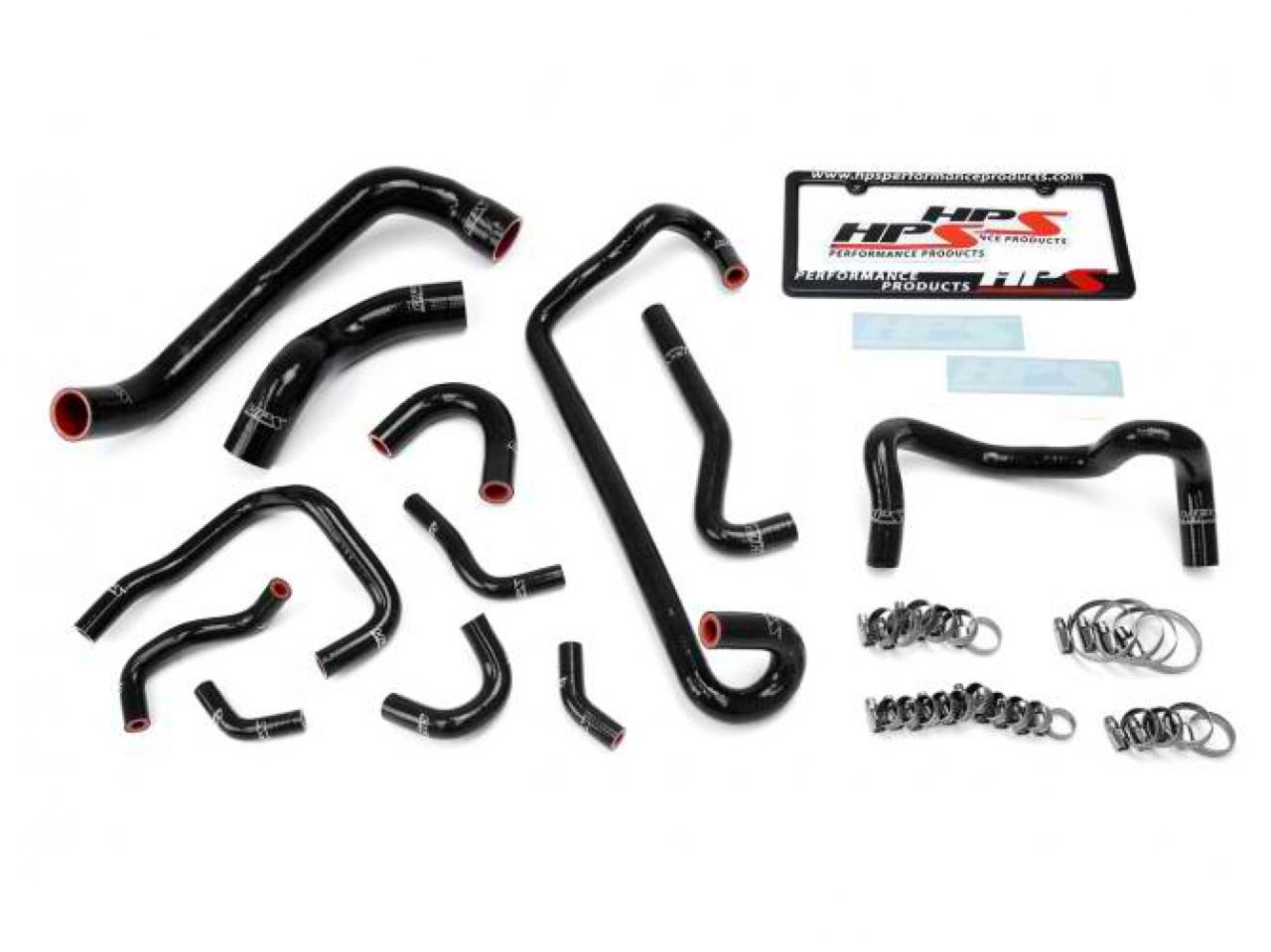 HPS Black Reinforced Silicone Radiator + Heater Hose Kit Coolant Nissan 89-94 Skyline GTR R32 RB26DETT Twin Turbo