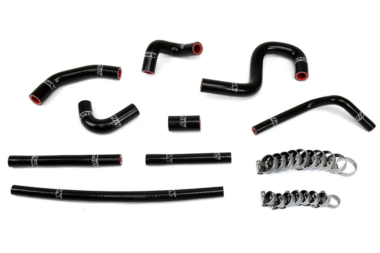 HPS Reinforced Black Silicone Heater Hose Kit Coolant Toyota 96-02 4Runner 3.4L V6 with rear heater